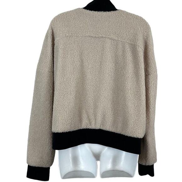 Fabletics Womens Dream Polar Fleece Teddy Ivory 1/4 Zip Jacket Sweatshirt sz L - Picture 14 of 16